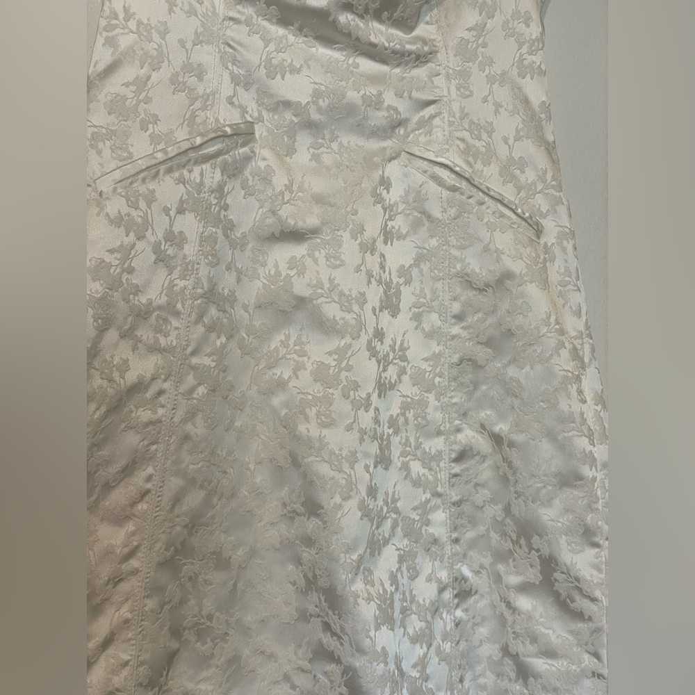 BHLDN White Mini floral Dress Bridal - Picture 4 of 13